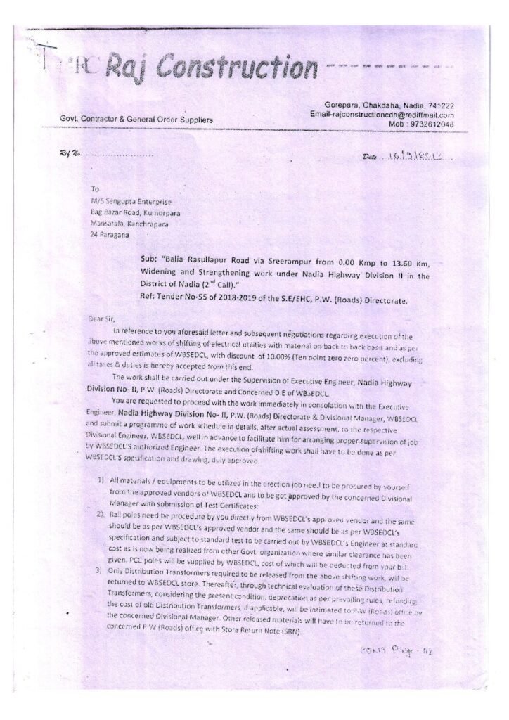 thumbnail of RAJ CONSTRUCTION WORK ORDER